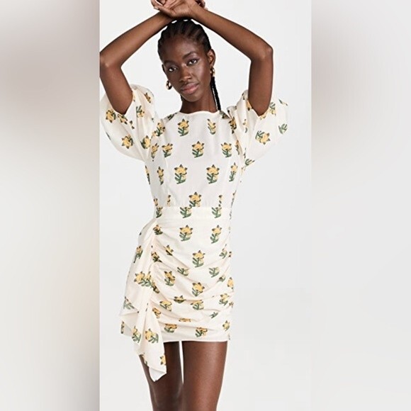 Rhode Pia Dress Marigold Flower Golden Size 10 NWT - Picture 3 of 8